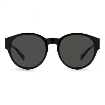 Polaroid Ancillaries PLD9017S08A Unisex Rectangular Sunglasses - Black Frame Grey Polarized Lens