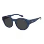 Polaroid Ancillaries PLD9017SPJP Unisex Square Pilot Sunglasses - Black Frame, Grey Polarized Lenses