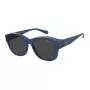 Polaroid Ancillaries PLD9019SPJP Unisex Square Sunglasses - Polarized Grey Lens Black Frame