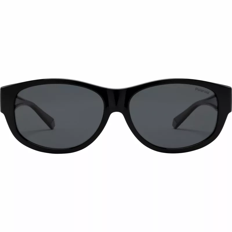 Polaroid Ancillaries PLD9020S08A Unisex Kids Sunglasses - Black Frame, Grey Polarized Lenses