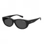 Polaroid Ancillaries PLD9020S08A Unisex Kids Sunglasses - Black Frame, Grey Polarized Lenses