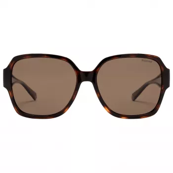 Polaroid Ancillaries PLD9021S086 Unisex Sunglasses - Havana Tortoise Frame, Brown Polarized Lens