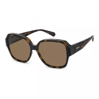 Polaroid Ancillaries PLD9021S086 Unisex Sunglasses - Havana Tortoise Frame, Brown Polarized Lens