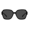 Polaroid Ancillaries PLD9021S807 Unisex Rectangular Sunglasses - Black Frame, Grey Polarized Lenses