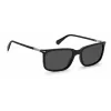 POLAROID Men's PLD2117S807F5 Rectangular Sunglasses - Black Frame Grey Polarized Lens 55mm