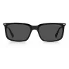 POLAROID Men's PLD2117S807F5 Rectangular Sunglasses - Black Frame Grey Polarized Lens 55mm