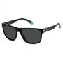 Polaroid Men's PLD2123S08A Square Sunglasses - Black Frame Grey Polarized Lens