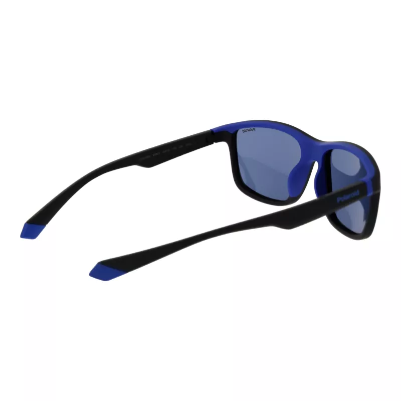 POLAROID Men's PLD2153S580VK Sunglasses - Black Frame Grey Polarized Lens 58mm
