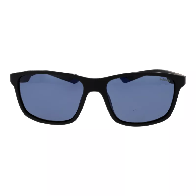 POLAROID Men's PLD2153S580VK Sunglasses - Black Frame Grey Polarized Lens 58mm