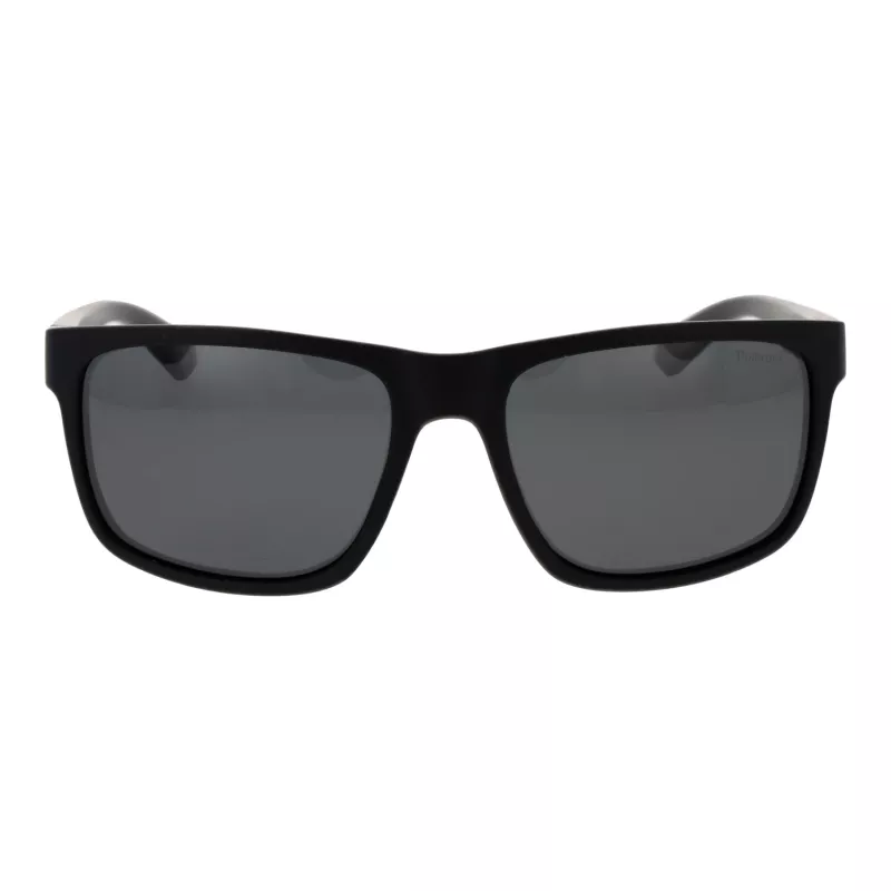 POLAROID Men's PLD2157S57003 Polarized Sunglasses - Black Frame Grey Lens 57mm