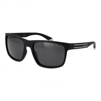 POLAROID Men's PLD2157S57003 Polarized Sunglasses - Black Frame Grey Lens 57mm