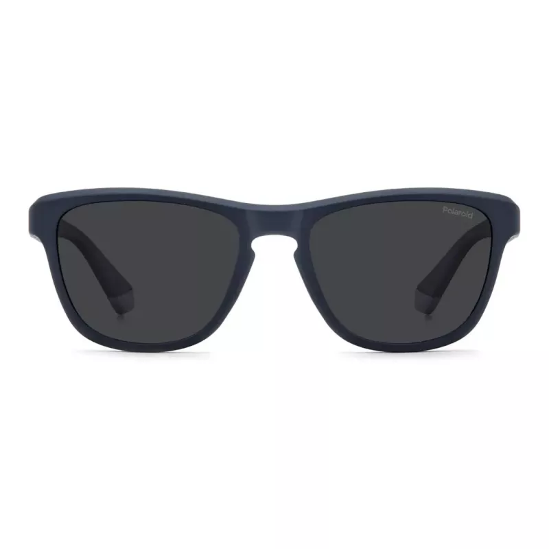 Polaroid Men's PLD2168S4NZ Rectangular Polarized Sunglasses - Black/Grey