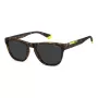 Polaroid Men's PLD2168SB0Q Rectangular Polarized Sunglasses - Havana/Green
