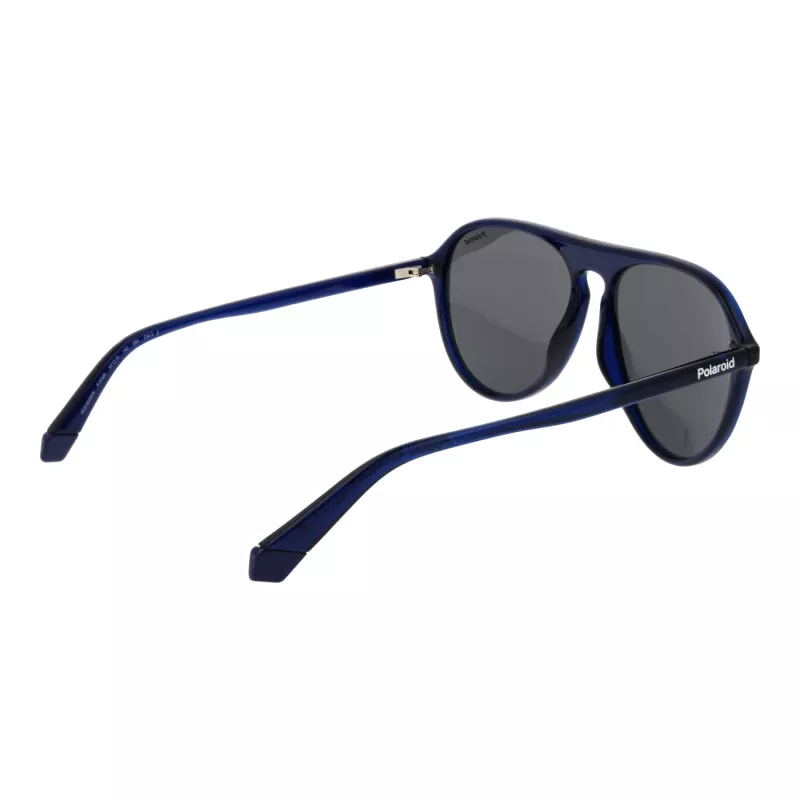 POLAROID Men's PLD6225S57PJP Rectangular Polarized Sunglasses - Black/Grey