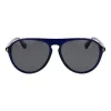 POLAROID Men's PLD6225S57PJP Rectangular Polarized Sunglasses - Black/Grey
