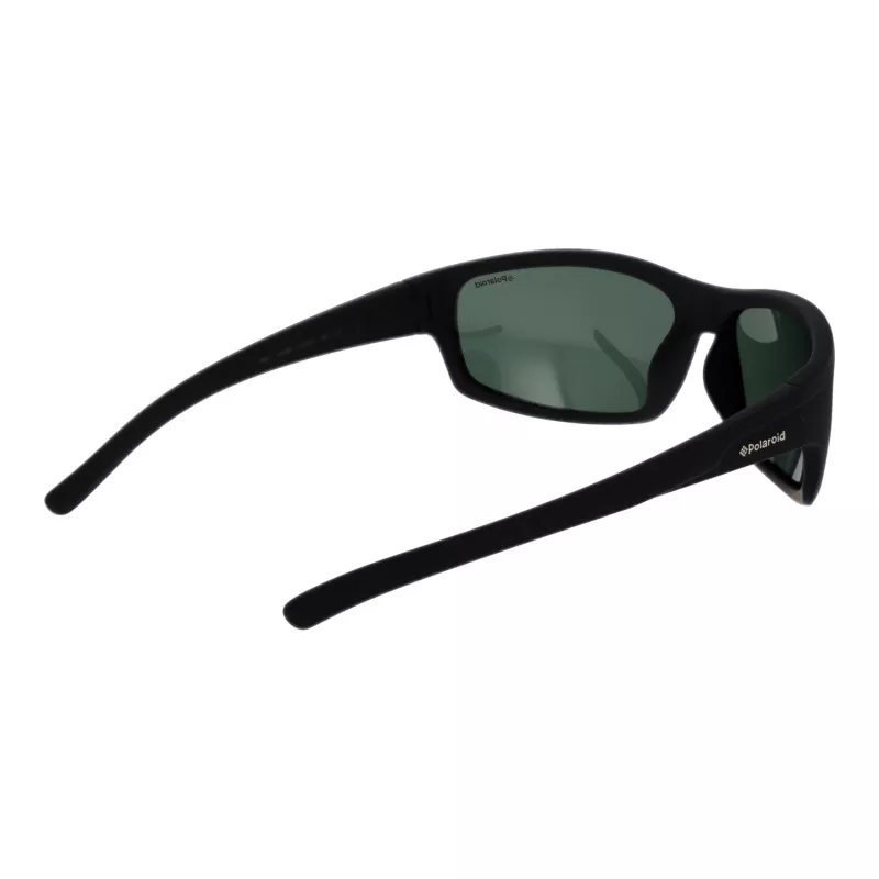 POLAROID P8411-639CARC Men's Rectangular Polarized Sunglasses - Black Frame Grey Lens 63mm