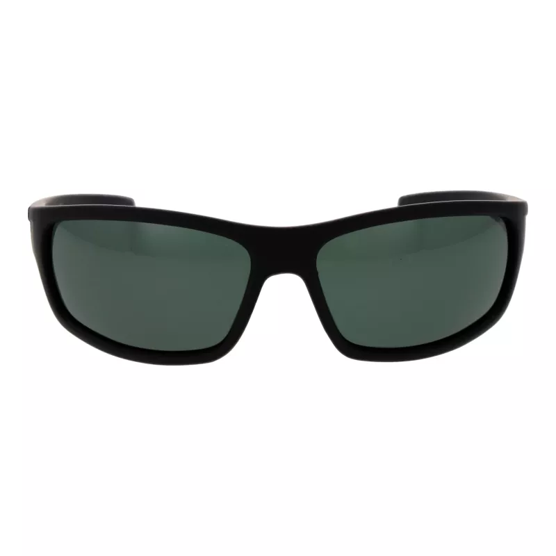 POLAROID P8411-639CARC Men's Rectangular Polarized Sunglasses - Black Frame Grey Lens 63mm