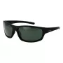 POLAROID P8411-639CARC Men's Rectangular Polarized Sunglasses - Black Frame Grey Lens 63mm
