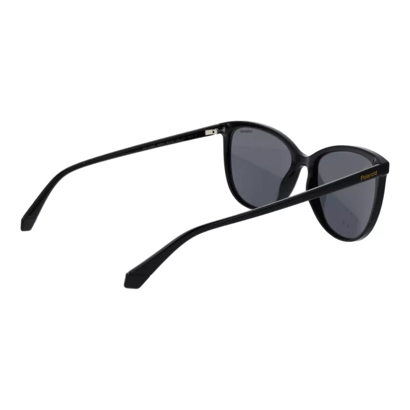 Polaroid PLD 4138/S 55807 Women's Polarized Sunglasses - Black Frame Grey Lens 55mm