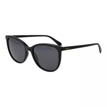 Polaroid PLD 4138/S 55807 Women's Polarized Sunglasses - Black Frame Grey Lens 55mm