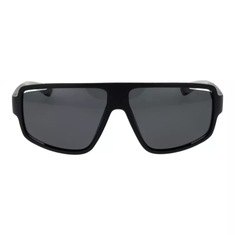 Polaroid PLD 7054/S Men's Rectangular Sunglasses - Matte Black Frame, Green Polarized Lenses - 61/12/140 mm