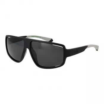 Polaroid PLD 7054/S Men's Rectangular Sunglasses - Matte Black Frame, Green Polarized Lenses - 61/12/140 mm