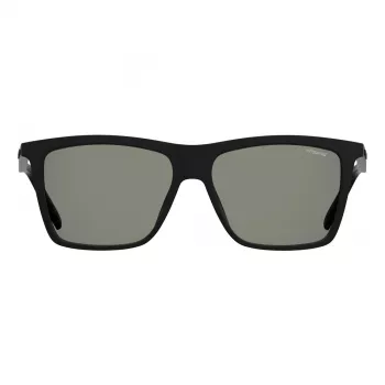 Polaroid PLD2050S807 Men's Polarized Rectangular Sunglasses - Black/Grey 55mm