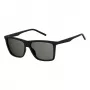 Polaroid PLD2050S807 Men's Polarized Rectangular Sunglasses - Black/Grey 55mm