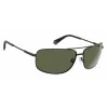 POLAROID PLD2101S003UC Men's Rectangular Polarized Sunglasses - Black/Grey