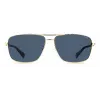 POLAROID PLD2119GSJ5GC Men's Aviator Sunglasses - Gold Frame Green Polarized Lenses