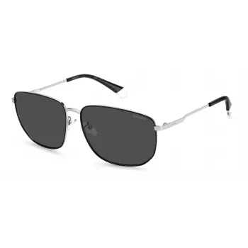 POLAROID PLD2120GS84JM Men's Rectangular Havana Sunglasses with Polarized Brown Lenses