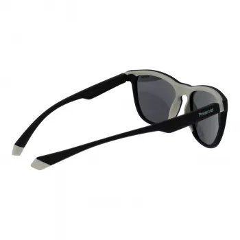 Polaroid PLD2133S08AM9 Unisex Rectangular Sunglasses - Black Frame Grey Polarized Lens 56mm