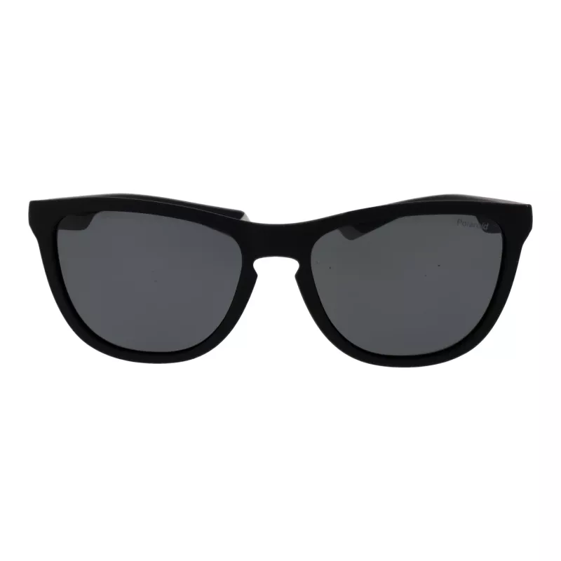 Polaroid PLD2133S08AM9 Unisex Rectangular Sunglasses - Black Frame Grey Polarized Lens 56mm