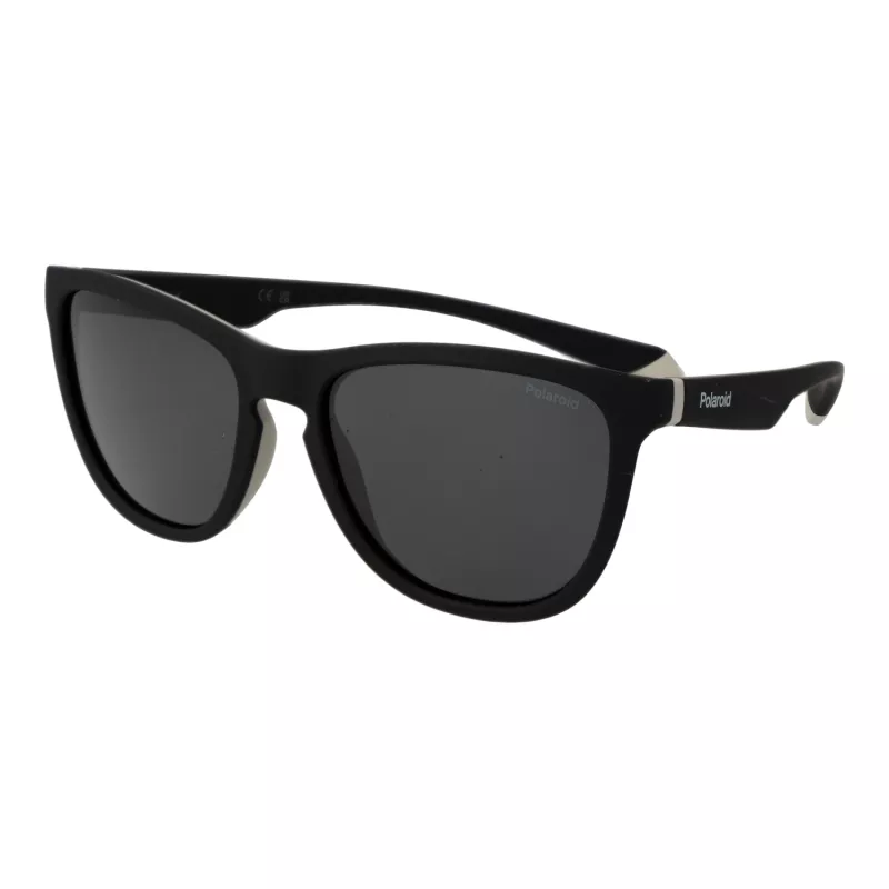 Polaroid PLD2133S08AM9 Unisex Rectangular Sunglasses - Black Frame Grey Polarized Lens 56mm