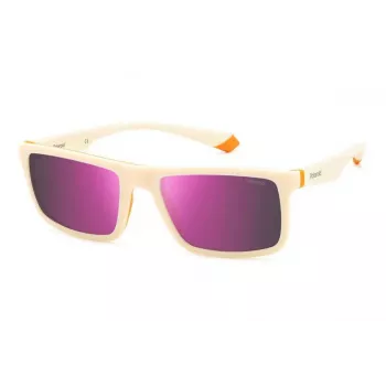 Polaroid PLD2134SIXN Men's Rectangular Sunglasses - Black Frame Grey Lens 56mm