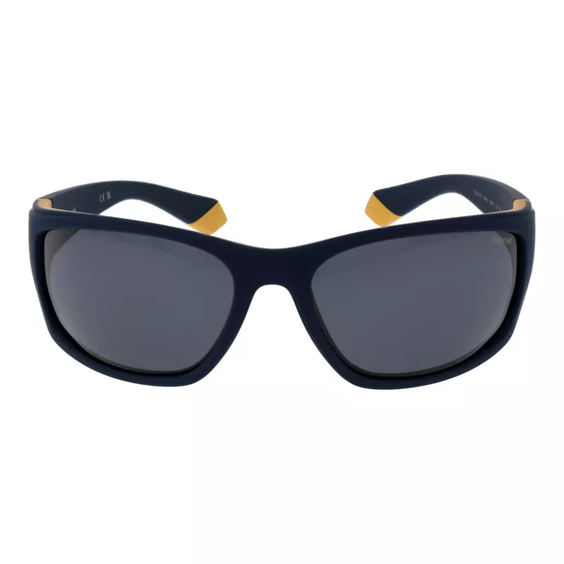Polaroid PLD2135S642FN Men's Rectangular Sunglasses - Black Frame Grey Polarized Lens 65mm