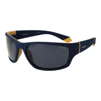 Polaroid PLD2135S642FN Men's Rectangular Sunglasses - Black Frame Grey Polarized Lens 65mm