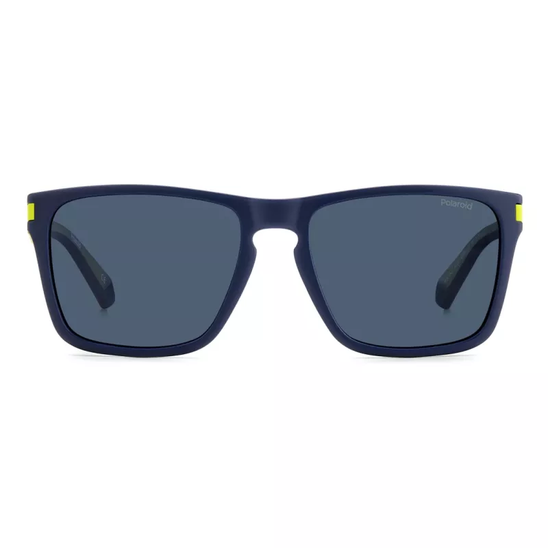 Polaroid PLD2139SFLL Unisex Rectangular Sunglasses - Black Frame Grey Lens 56mm