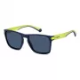 Polaroid PLD2139SFLL Unisex Rectangular Sunglasses - Black Frame Grey Lens 56mm