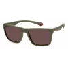 Polaroid PLD2141S0L9 Unisex Rectangular Sunglasses - Havana Frame, Brown Polarized Lens