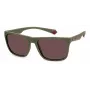 Polaroid PLD2141S0L9 Unisex Rectangular Sunglasses - Havana Frame, Brown Polarized Lens
