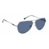 POLAROID PLD2145GSX6LB Men's Pilot Sunglasses - Black Frame, Grey Polarized Lens, UV400