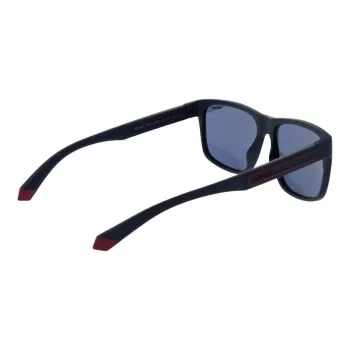POLAROID PLD2149S57PJP Men's Rectangular Polarized Sunglasses - Black Frame Grey Lens 57mm