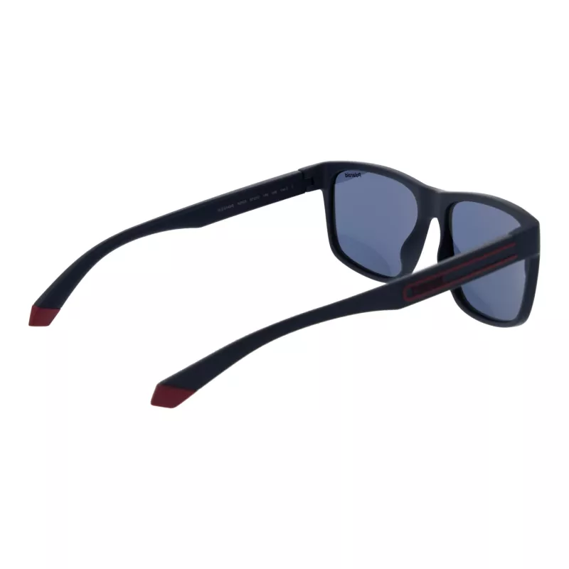 POLAROID PLD2149S57PJP Men's Rectangular Polarized Sunglasses - Black Frame Grey Lens 57mm