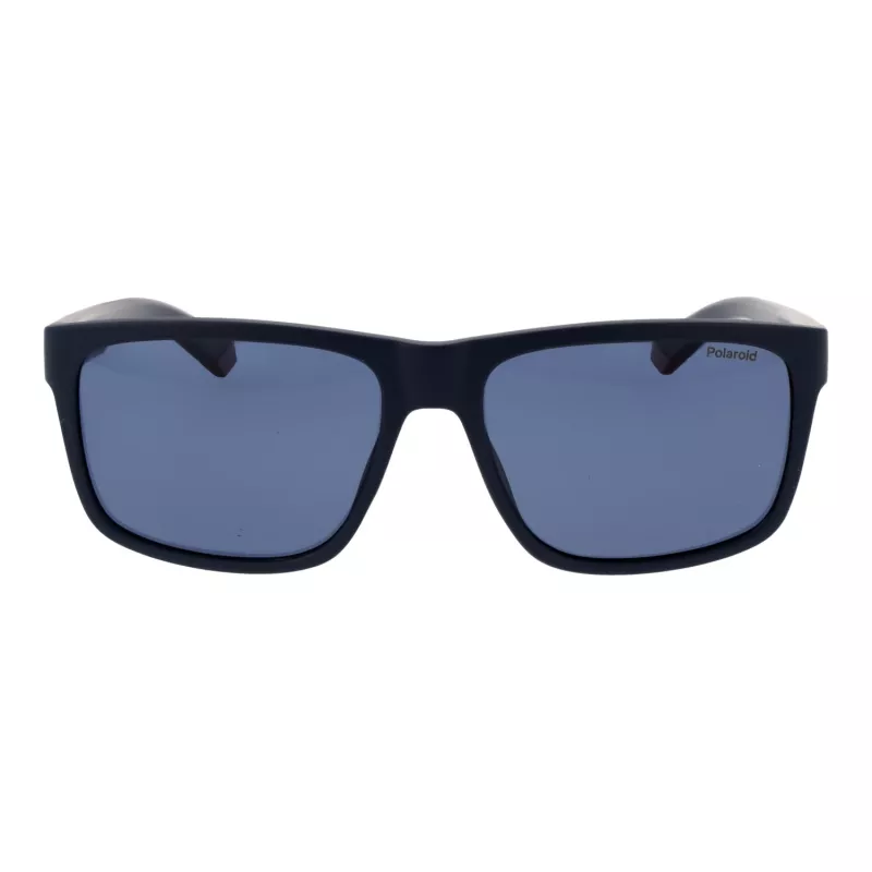 POLAROID PLD2149S57PJP Men's Rectangular Polarized Sunglasses - Black Frame Grey Lens 57mm