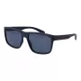 POLAROID PLD2149S57PJP Men's Rectangular Polarized Sunglasses - Black Frame Grey Lens 57mm