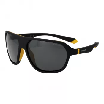 Polaroid PLD2152S58PGC Unisex Rectangular Sunglasses - Grey Frame, Grey Polarized Lenses, UV400