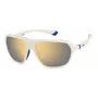 Polaroid PLD2152SVK6 Unisex Rectangular Sunglasses - Black Frame Grey Polarized Lens 59mm