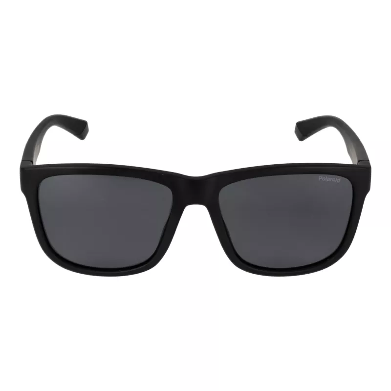 Polaroid PLD2155S57003 Men's Rectangular Sunglasses - Black Frame Grey Polarized Lenses