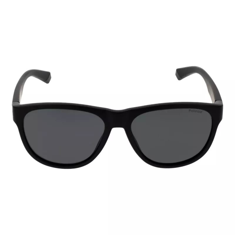 Polaroid PLD2156S56003 Unisex Rectangular Sunglasses - Black Frame, Grey Polarized TAC Lenses, UV400 Protection